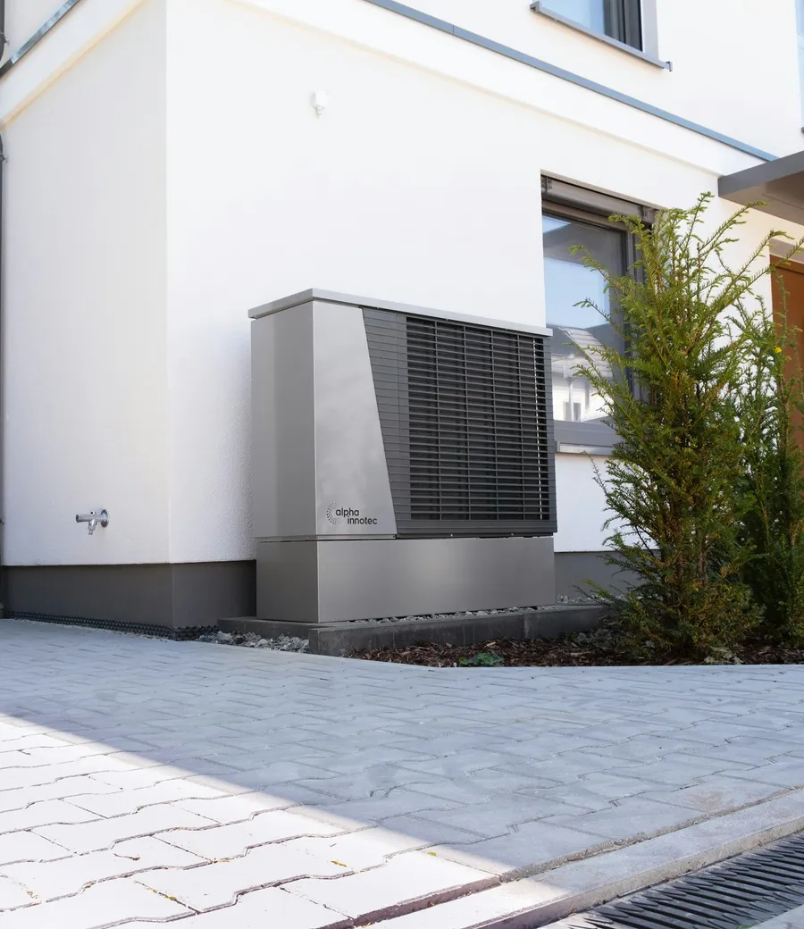 Maison équipée d’une pompe à chaleur financée par des aides